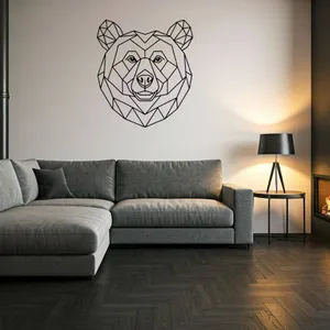 Bear for wall WallArt Low poly