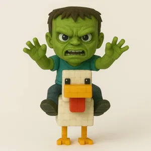 Minecraft - Chicken Jockey – Zombie Rider - 3d Print