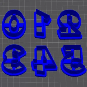 Number Cookie Cutters 0-9 - 2 Inch Size