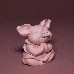 Meditating Piglet Figurine