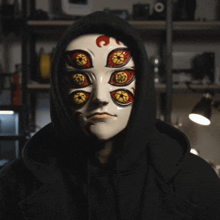 Demon Slayer Kokushibo Mask - Kimetsu No Yaiba Cosplay Anime