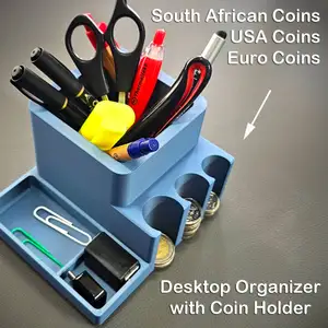 Desk Organizer with Coin Holder
