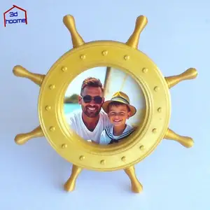 Ship Steering Wheel Photo Frame