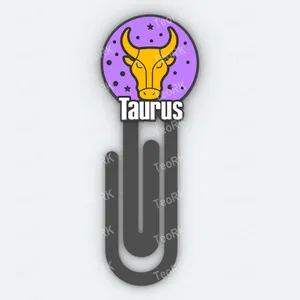 Paperclip taurus - signs of the zodiac - horoscop - bookmark