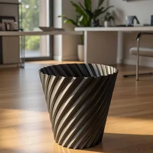 Large Spirale Vase Trashcan