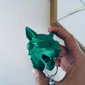 Cyber Wolf wall mounted keychain holder