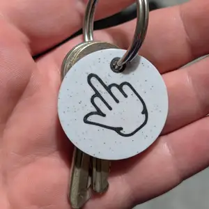 Middle Finger Keychain - Multicolor
