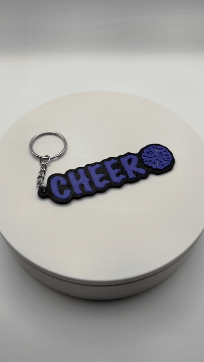 Cheerleader Pom Pom Keychain