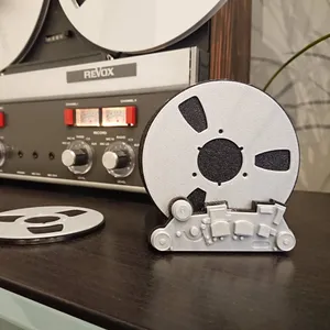 Reel-to-Reel Spool Coasters With Stand