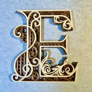 Decorated letters E-F-G-H  - 2/7
