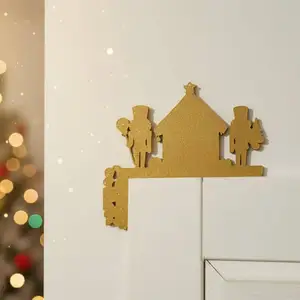 Christmas Corner Decoration with Nutcrackers and House