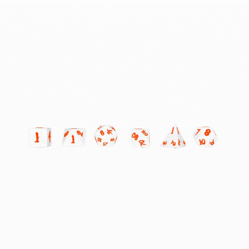 stylized dice set