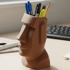 Moai Head Vase / Penholder