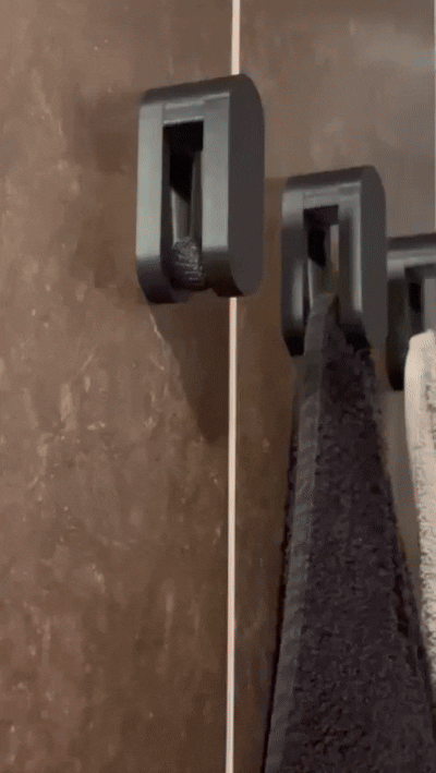 Gravity towel holder - double-sided tape ""New screw design"
