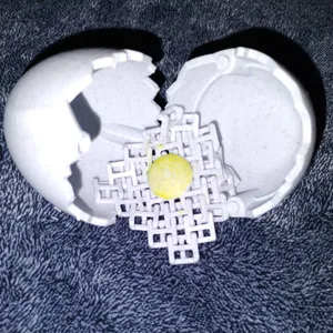 decoratable cracked egg with insides