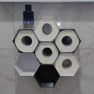 Honeycomb Toilet Paper Shelf – Modular Wall-Mounted Storage