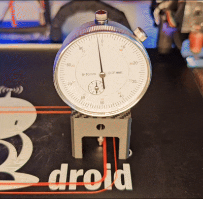 Holder for dial gauge for measuring first layer on 3D Prints