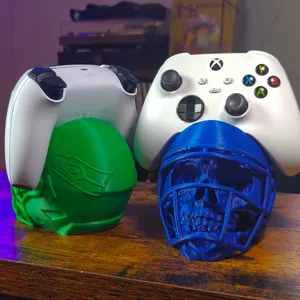 Superbowl 2026 - Football Helmet Skull Controller Stands