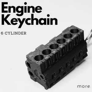 Engine Block Keychain 6 cylinder - inline6