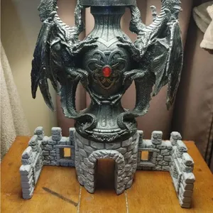 Castle entrance and walls attached Lamp Riser