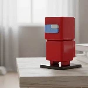 SQUARED AMONG US CHARACTER - VIDEOGAMES PLAYER