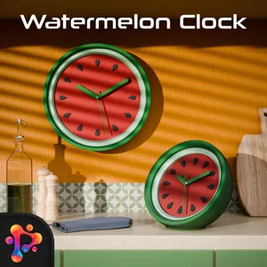 Watermelon Clock Set by Polymeria