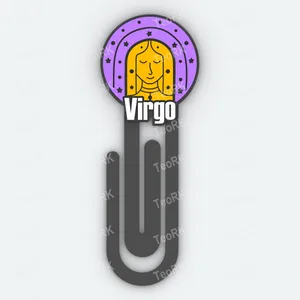 Paperclip virgo - signs of the zodiac - horoscope - bookmark