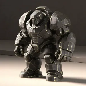 Robot Golem 01 – Stylized Armored Sci-Fi Figure | Easy to Pr