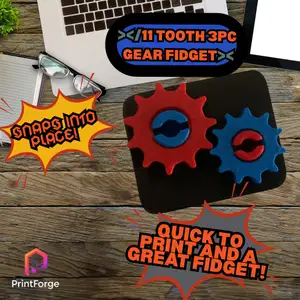 11 Tooth Gear Fidget 3pc