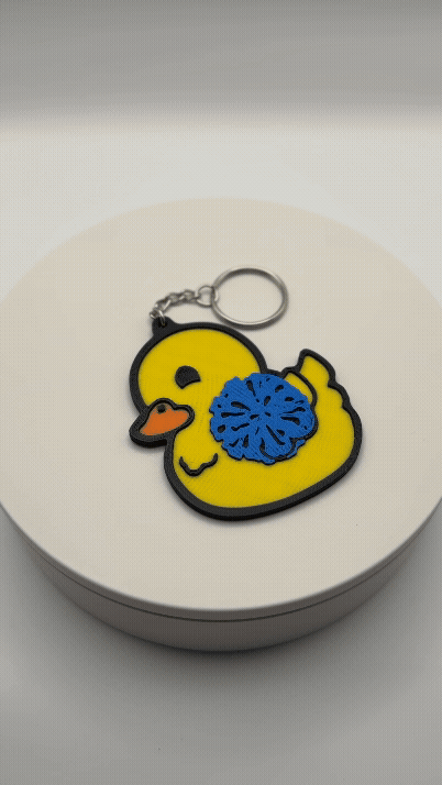 Cheerleading Rubber Duck Keychain