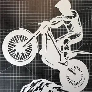 Wallart Mototrial Rider single color easy print