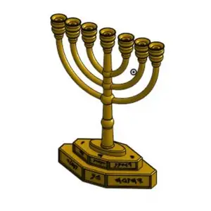 Paleo Hebrew 12 Tribes Menorah