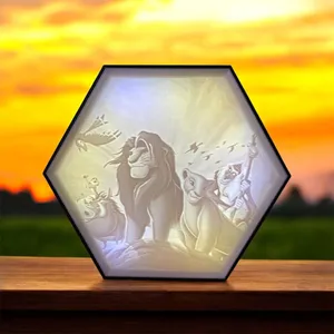 Hexagon Lamp LED RGB - König der Löwen 001
