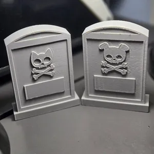 Dog and cat gravestones