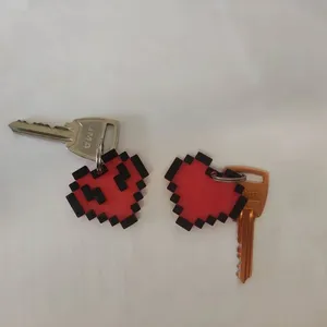Minecraft Heart Keychain