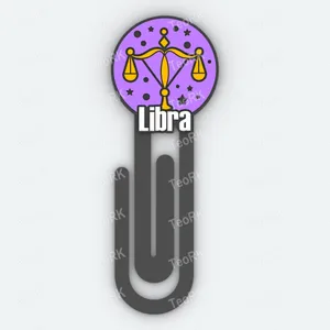 Paperclip libra - signs of the zodiac - horoscope - bookmark