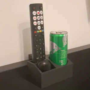 Ikea Malm Storage, TV Remote, Red Bull holder