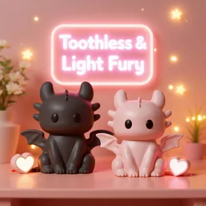 How to train your Dragon - Toothless and Light Fury