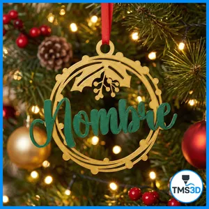 ADORNO NAVIDEÑO CON NOMBRE PERSONALIZABLE 1