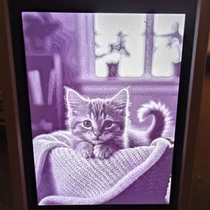 Lithophane light box with prints usb-c powered