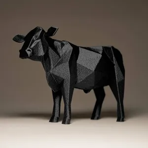 Geometric COW Figurine