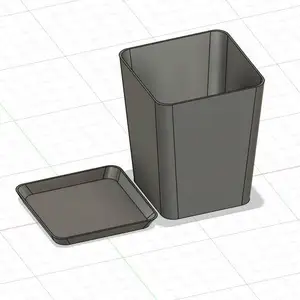 Square plant pot with water tray
