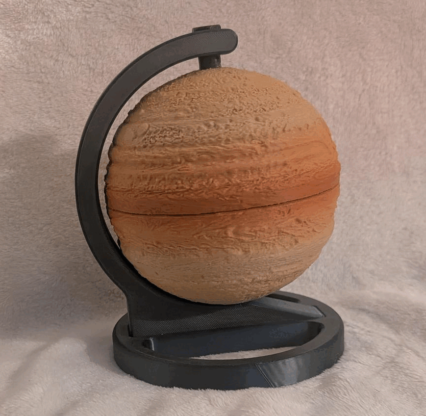 Jupiter Globe, Display Mounted, With Textured Cloud Forms
