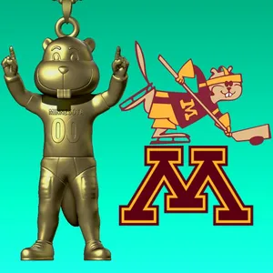 NCAA - Necklaces MINNESOTA GOLDEN GOPHERS- Hanging Figurine