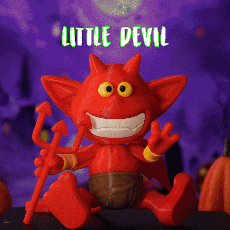 Diablillo Flexible 3D – Figura articulada, divertida y fácil