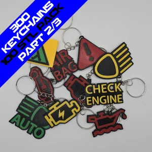 300 Car Dashboard Symbols Keychains - Part 2 (101-200)