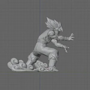 Goku in Kamehameha attack mode