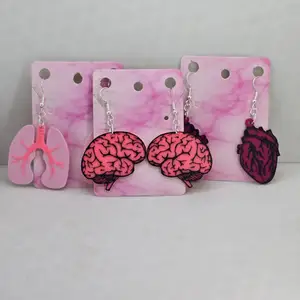 Brain, Heart, and Lungs Earrings
