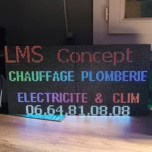 Cadre pour 4 panneaux Led RGB exterieur P5