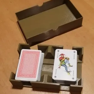 Dual Deck Playing Card Draw & Discard Holder+Storage lid